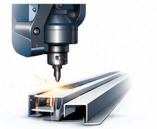 Precision CNC machining and drilling process for aluminum pergola components used in outdoor shading systems manufacturing at Lumisong factory