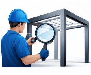 Structural assembly and quality inspection process for aluminum outdoor pergola systems during manufacturing at Lumisong factory