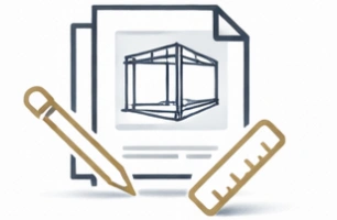 Detailed aluminum pergola technical drawings and layout documentation by Lumisong, including precise measurements, CAD designs, installation plans, and structural layouts for residential gardens, commercial terraces, restaurants, and outdoor spaces