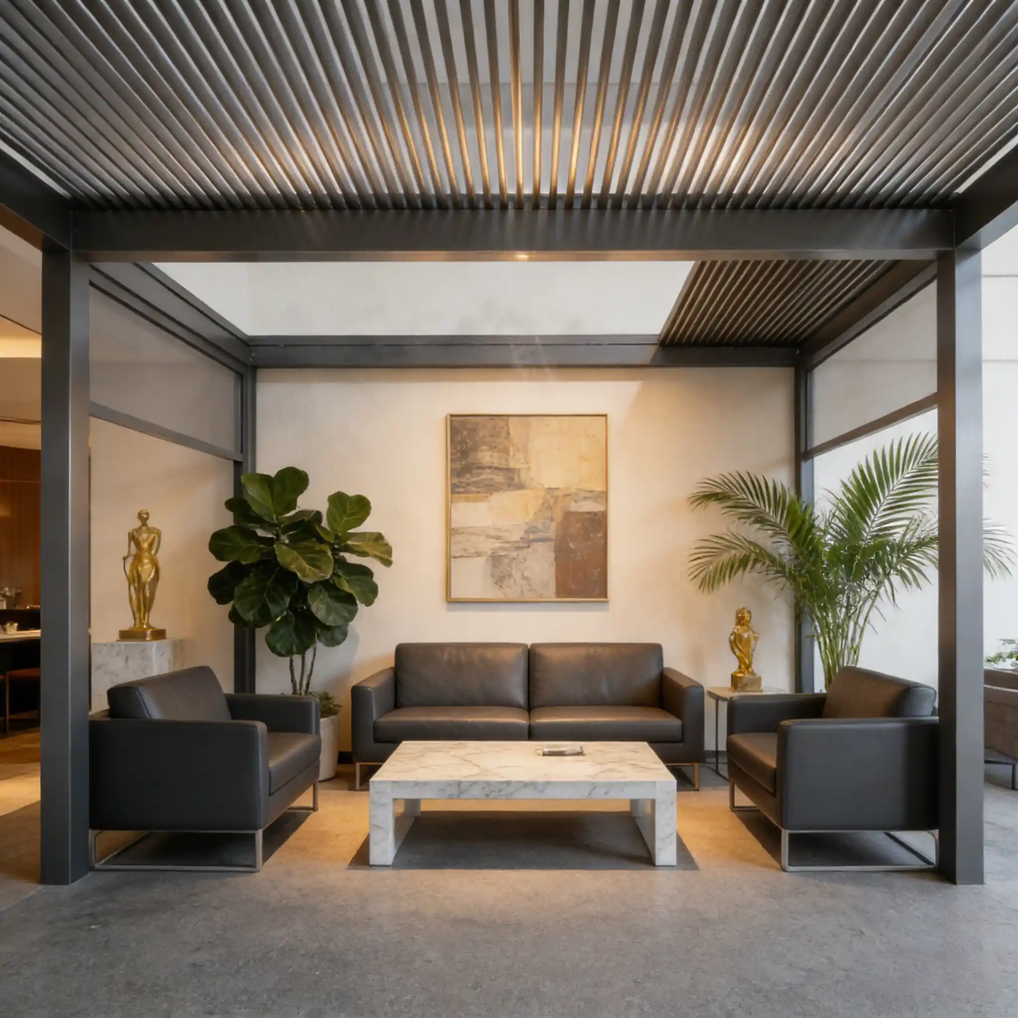 Luxury hotel retractable pergola project by Lumisong with adjustable aluminum roof system for outdoor hospitality spaces