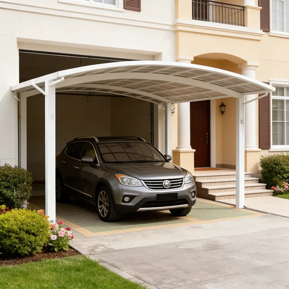Premium aluminum enclosed carport kits by Lumisong for modular vehicle protection and modern outdoor storage solutions